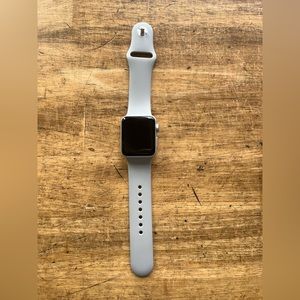 Apple Watch Series 3, 38mm. Grey sports watch band. Used-great condition.